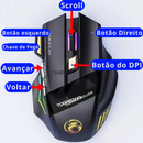 Mouse Gamer iMICE GW-X7 Dual MODE 3200 DPI - Saiph Web