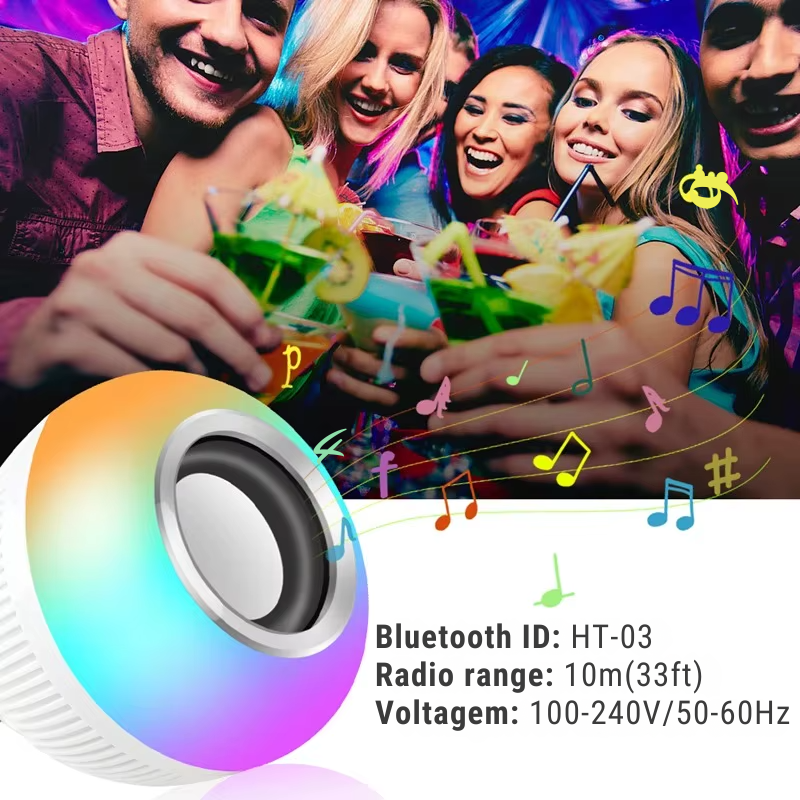Lâmpada LED RGB Bluetooth com Caixa de Som Integrada Android/Iphone - Saiph Web