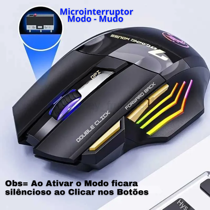 Mouse Gamer iMICE GW-X7 Dual MODE 3200 DPI - Saiph Web
