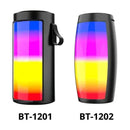 Caixa de som portátil -Bluetooth - USB - Rádio - Cartão de Memória LED coloridas de 360° - Saiph Web